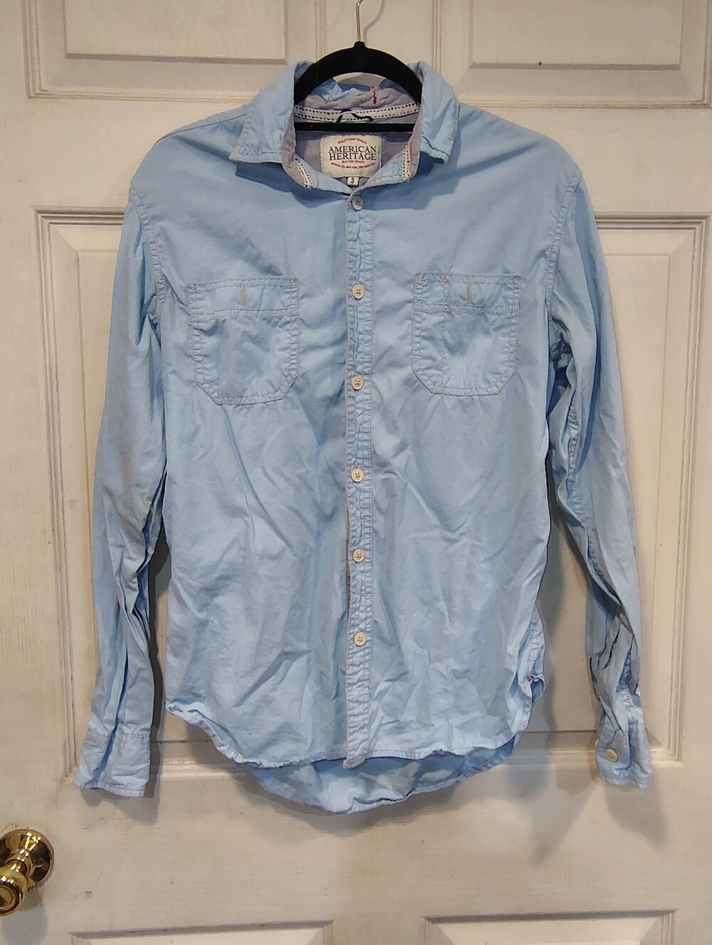 American Heritage Youth Men's Size S Long Sleeve Button Down
